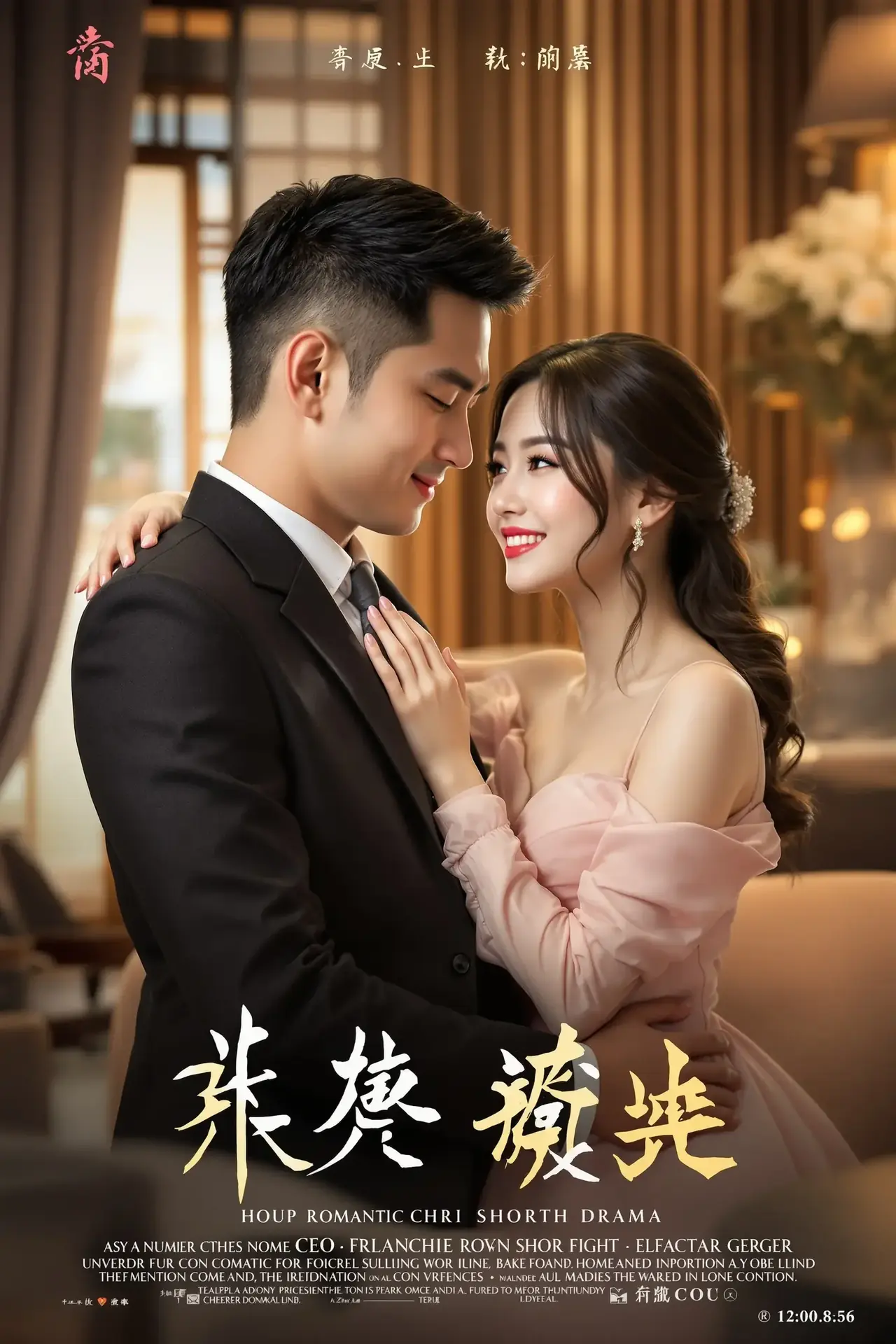 竖屏手机内正在播放的短剧《闪婚总裁：我的日子甜到疯》封面
